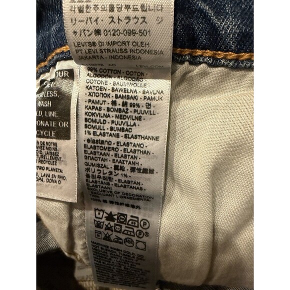 LEVIS Jeans Mens 34x32 502 Regular Taper Stretch Blue Denim Sits below Waist NEW - Picture 8 of 9